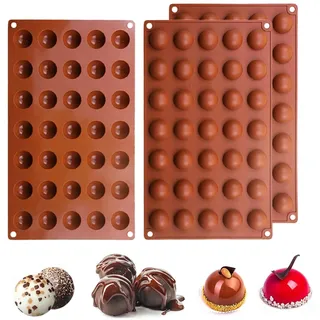 Wekuw 3 Stück Silikonform Kugel,35 Löcher Silikonform Halbkugel Backform Kugel Flexible Schokoladenform Silikon Tafel Bakeware Set für Kuchen Gelee Pudding Süßigkeiten Schokolade