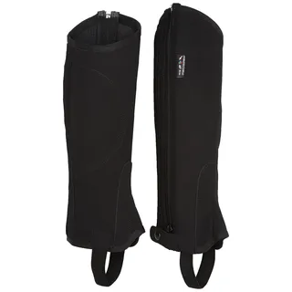 HKM Reitletten aus Nubukimitat mit Elastikeinsatz, schwarz,8,557930