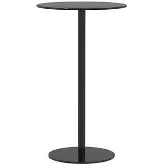 vidaXL Gartentisch Ø 60 x 105 cm Schwarz