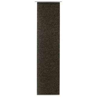 GARDINIA Flächenvorhang Natur-Optik inklusiv Aluminium Unterprofil, von unten einkürzbar, 60 x 245 cm, Erde