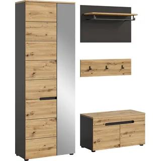 Home Affaire REHAT Garderobenschrank 160 x 0 x 0 grau