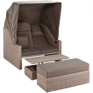 Loungesofa MERXX "Rimini", braun, B:138cm H:179cm T:131cm, Obermaterial: 70% Baumwolle, 30% Polyester. Füllung: 100% Polyurethan, Sofas, Loungesofa, braun