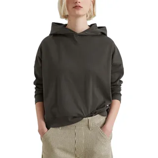 Marc O'Polo Denim Damen Hoodie mit Stretch-Anteil Relaxed Fit, Braun (Charcoal), S