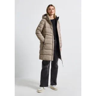 STREET ONE Damen 2005318 Lange Steppjacke, Smooth Champagne, 46
