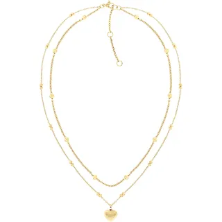 Tommy Hilfiger Jewelry Halskette mit Anhänger für Damen Kollektion aus Edelstahl und Gelbgold-beschichtung - 2781010