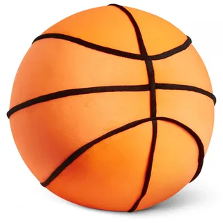 Amazon Basics Basketball Plüschtier Kissen, Sport-Style Spielzeug Stofftier für Bett oder Sofa, Kinderzimmer Deko, Orange