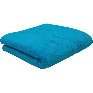 ROSS Duschtuch "Cashmere feeling" 100% Baumwolle, mit Wellen-Bordüre, große Farbauswahl, petrol