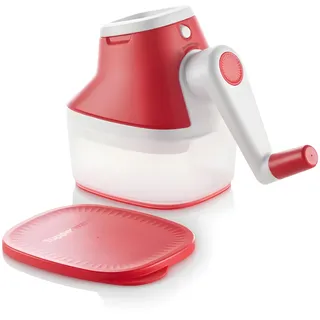 Tupperware Grate N Store Reibe mit Doppelter Kurbel - Fein und Grob 2 Drehrichtungen - Behälter 430 ml Deckel Inklusive - Kunststoff - 13x11,5x15 cm - Praktische Profi-Küche