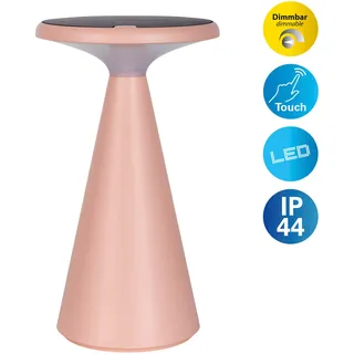NÄVE LED Tischleuchte Palu rosa Ø 11,5cm H: 20cm 1 Stk. spritzwassergeschützt