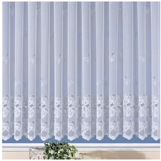 WECKBRODT Gardine »Basel« Kräuselband 1 Stk. tlg. Jacquard, strukturiert, halbtransparent, Allover, Motiv, Bordüre, Store Weckbrodt weiß