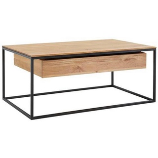 Novel Couchtisch, Schwarz, Eichefarben - 60x41.5x100 cm,