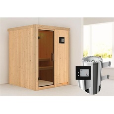 Bild von Sauna Minja 68mm 230V Saunaofen 3,6kW extern moderne Tür