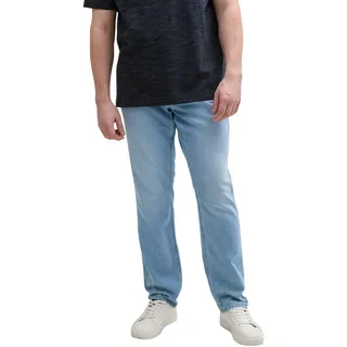 TOM TAILOR Denim Basic T-Shirt mit Print, Light Blue Grey, XS