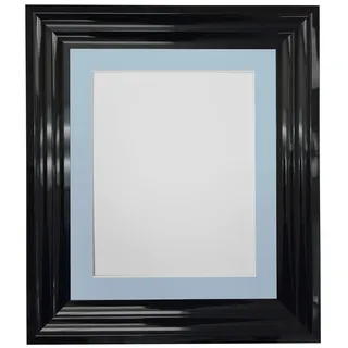 FRAMES BY POST Bilderrahmen, blaues Passepartout, A2, Bildgröße A3 (Kunststoffglas)