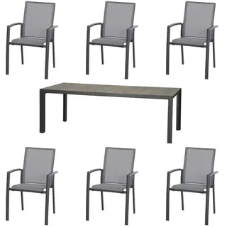 Siena Garden Velia Set 7-tlg. Grau