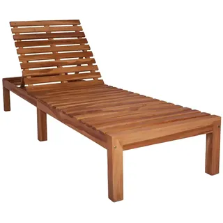 vidaXL Teak Massiv Sonnenliege Gartenliege Relaxliege Holzliege Gartenmöbel Liege Strandliege Saunaliege Freizeitliege Massivholzliege
