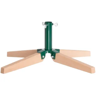 Ständer Holz/Metall Ø 3,2 cm , Grün , 21 cm , Dekoration, Weihnachtsdekoration, Christbäume & Zubehör