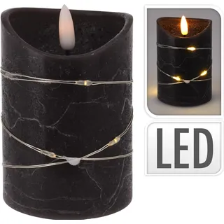 Koopmann International LED Kerze 7 x 10 cm schwarz
