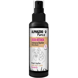 alphazoo ZeckAttack Zeckenspray für Hunde & Katzen I Starker Zeckenschutz Spray 100 ml