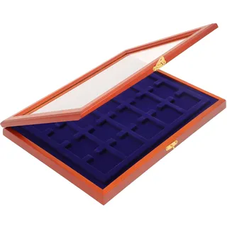 Schwäbische Albumfabrik Münzen-Vitrine für 15 Münzrähmchen 50 x 50 mm