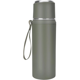 Belle Vous Graue Thermosflasche aus Edelstahl - 800ml Doppelwandiger & vakuumisolierter Thermoskanne mit Becher - auslaufsichere Thermos Flasche für heiße und kalte Getränke