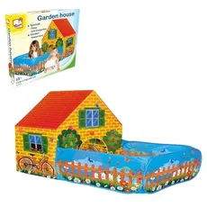 Bino 82816 - Garden house Spielzelt, Spielhaus mit Vorgarten, mit Pop-Up-System, 150x110x90cm, Kinderzelt
