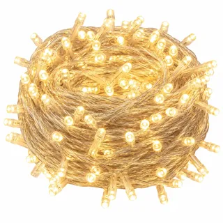 LEDYA Cluster Lichterkette Außen, Bunte Weihnachtslichterkette mit 8 Modi, Timer und Memory-Funktion, Wasserdicht, Christbaumbeleuchtung für Innen Außen Garten Weihnachtsbaum Hochzeit