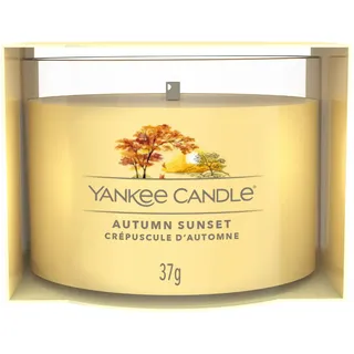 YANKEE CANDLE Glasvotivkerze AUTUMN SUNSET 37 g Duftkerze