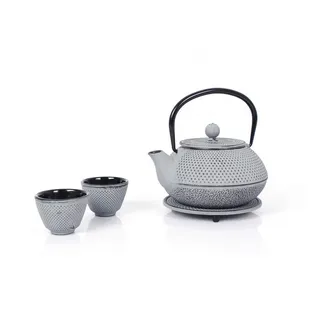 Echtwerk Teekannenset , Grau , Metall , 0,8 l,800 ml , Geschirr, Kannen & Karaffen, Teekannen