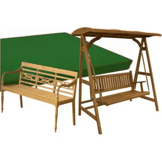 Teako Design Bankauflage 120x45 cm für Hollywoodschaukel & Gartenbank, Molise Design, weich & wasserabweisend (Grün) - Grün