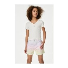 Girls M&S Collection Pure Cotton Denim Shorts (6-16 Yrs) - Multi, Multi - 12-13 Years