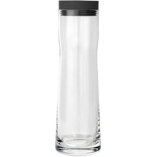 blomus -SPLASH- Wasserkaraffe aus Glas, Magnet, 1 Liter Fassungsvermögen, Silikon / Edelstahldeckel, einfache Handhabung, (H / B / T: 29,5 x 9 x 9 cm, Farbe: Magnet, 63785)