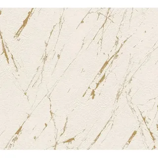 A.S. Création Vliestapete mit Marmoroptik Beige Gold 10,05 m x 0,53 m