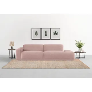 TRENDMANUFAKTUR Big-Sofa »Braga, mit hochwertigem Kaltschaum, Megasofa, in Cord erhältlich«, modernes Big-Sofa, Couch mit hohem Sitzkomfort, 277/72/107 cm B/H/T: lila