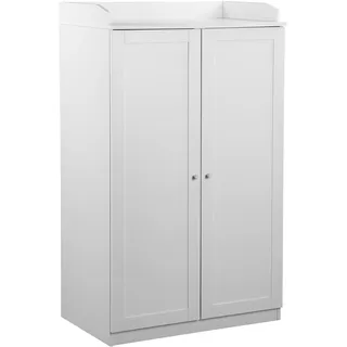 Sekretär OTTO HOME "Aalborg", weiß, B:80cm H:134,5cm T:50cm, Sekretäre, Sekretär, PC-Schrank im Landhaus-Stil, Tastaturauszug, Stauraum, 80x134,5 cm