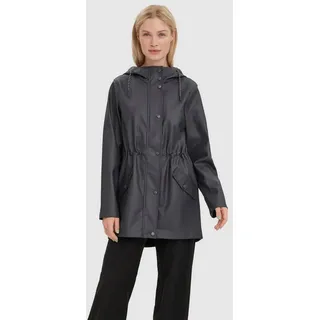 Vero Moda Regenjacke VMMALOU COATED JACKET Lederimitat schwarz M (38)