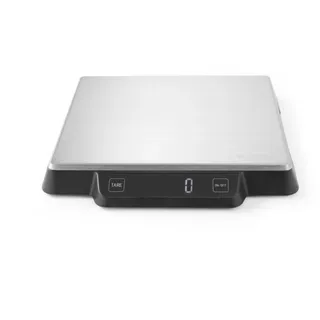 HENDI Digitale Küchenwaage, für max 15 kg, Präzision auf bis zu 1g, mit LCD-Display, Touch-Bedienung, Tara-Funktion, Haushaltwaage, Digitalwaage, 266x269x(H)34mm, Edelstahl, HIPS-Kunststoff