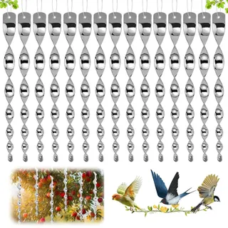 15 Stück Windspirale Vogelabwehr, Silber Reflektierende Vogelschreck, Vogel Abwehr Garten Dekoration, Schützt Haus & Eigentum vor Vögeln