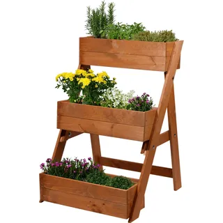 Dobar Pflanzentreppe 60 x 70 x 90 cm Braun