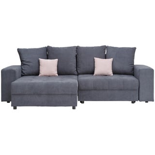 CARRYHOME Ecksofa Dunkelgrau - 252x165 cm