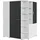 Eckkleiderschrank Joker 124 x 198 x 148 cm Weiß/Graphit