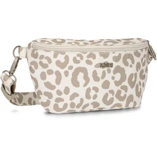 Zwei Damen Hip Bag Mademoiselle.M MH4 Bauchtasche 25 cm 1 Liter aus hochwertigem Kunstleder, Crossbody Bag wasserabweisend, 3-in-1 Bequeme Brusttasche, Gürteltasche & Hüfttasche (Leo-Cotton)