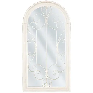 Beliani Wandspiegel weiß Fensteroptik 49/97 cm Campel , Metall , 50x98x5 cm , Spiegel, Wandspiegel