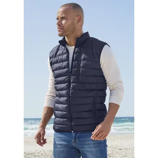 Steppweste H.I.S, Herren, Gr. S (44/46), blau (marine), Obermaterial: 100% Polyester. Futter: 100% Polyester, unifarben, Basic, Westen Steppweste, leicht und gut zu verstauen