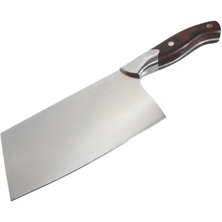 Dr. Richter Chinesisches Kochmesser/Hackmesser - Qualitätsprodukt (Klingenlänge: 17,5 cm, Edelstahl)