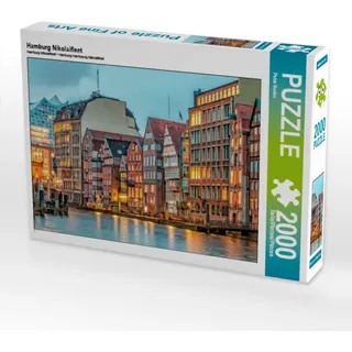 CALVENDO Puzzle Hamburg Nikolaifleet 2000 Teile Puzzle quer | 2000 Teile Lege-Größe 90x67cm Foto-Puzzle für glückliche Stunden