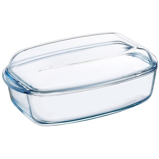 Pyrex Essentials Rechteckige Kasserolle mit Deckel 4,5 Liter