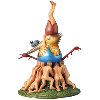 Parastone Vogel in blauem Ei - Museumsshop Skulptur (Replikat) nach Hieronymus Bosch