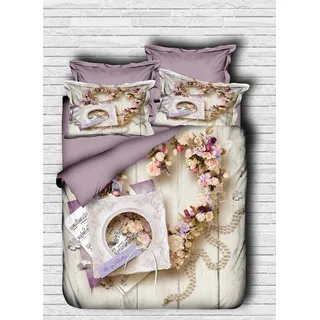 L'Essentiel Linge de Maison, Adal- PRL6122, Lila, Bettdecken, Oberseite der Bettdecke und Kissenbezug: 100% Polyestermikrosatin - Lila