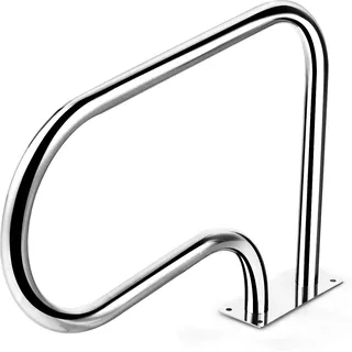COSTWAY Edelstahl Poolleiter, Schwimmbad Leiter Handlauf Einstiegsleiter, Schwimmbadleiter, Einbauleiter Silber